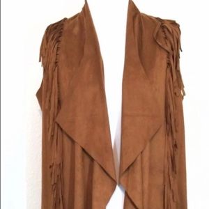 Suede Fringe Vest